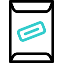Envelope with paperclip 