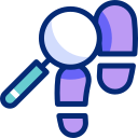 Footprints search animated icon