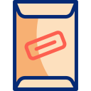 Envelope with paperclip 