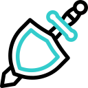 Sword and shield animated icon