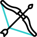 Bow and arrow animated icon