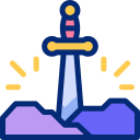 Sword in stone animated icon
