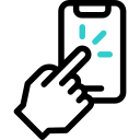 bildschirm per finger berühren icon