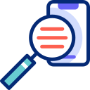 téléphone à loupe icon