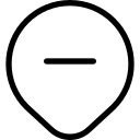 지도 마커 마이너스 free interface icon