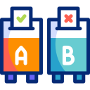 test a-b icon