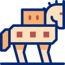 Trojan horse animated icon
