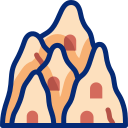 Mountain caves animated icon
