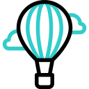 Hot air balloon animated icon