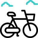 vélo avec des nuages animated icon