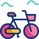 vélo avec des nuages animated icon