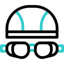 Swimming cap goggles animated icon
