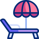 Beach chair animated icon