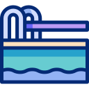 Diving board animated icon