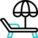 Beach chair animated icon