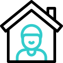 집에 있는 남자 