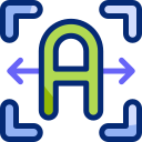 Изменение размера текста animated icon