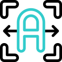 Изменение размера текста animated icon