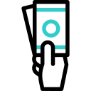 Рука держит деньги. animated icon