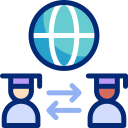 intercambio cultural animated icon