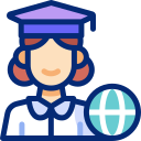estudiante internacional animated icon
