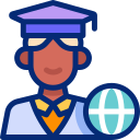estudiante internacional animated icon