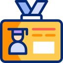 tarjeta de identificación de estudiante animated icon