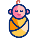 bebé envuelto animated icon