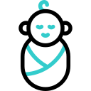 bebé envuelto animated icon