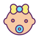 Baby girl icon
