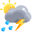 tormentas eléctricas dispersas