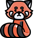 panda rosso icona