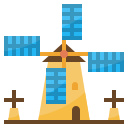 molinos de viento de kinderdijk icon