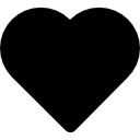 san valentín corazón negro icon