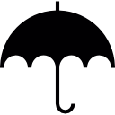 zwarte paraplu icoon