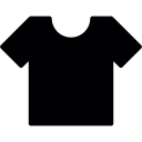 camiseta negra de cuello redondo icon