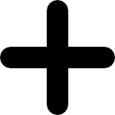 simbolo di aggiunta spessa icona