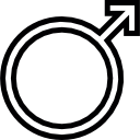 mannelijk geslachtssymbool icoon