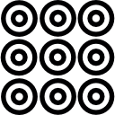 negen kleine cirkels icoon