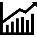 gráfico de acciones para estadísticas comerciales icon