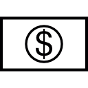billete de un dólar grande icon