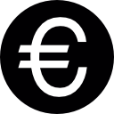 botón redondo euro icon