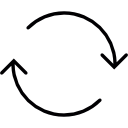 Две тонкие стрелки, образующие круг 