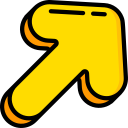 Flecha diagonal icon