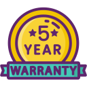 5 year warranty 