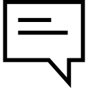 globo de diálogo rectangular icon