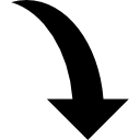 Curve down Arrow icon