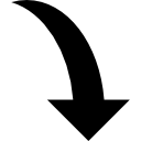 Curve down Arrow 