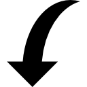 Down Curved Arrow icon