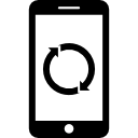 smartphone met herlaadpijlen icoon